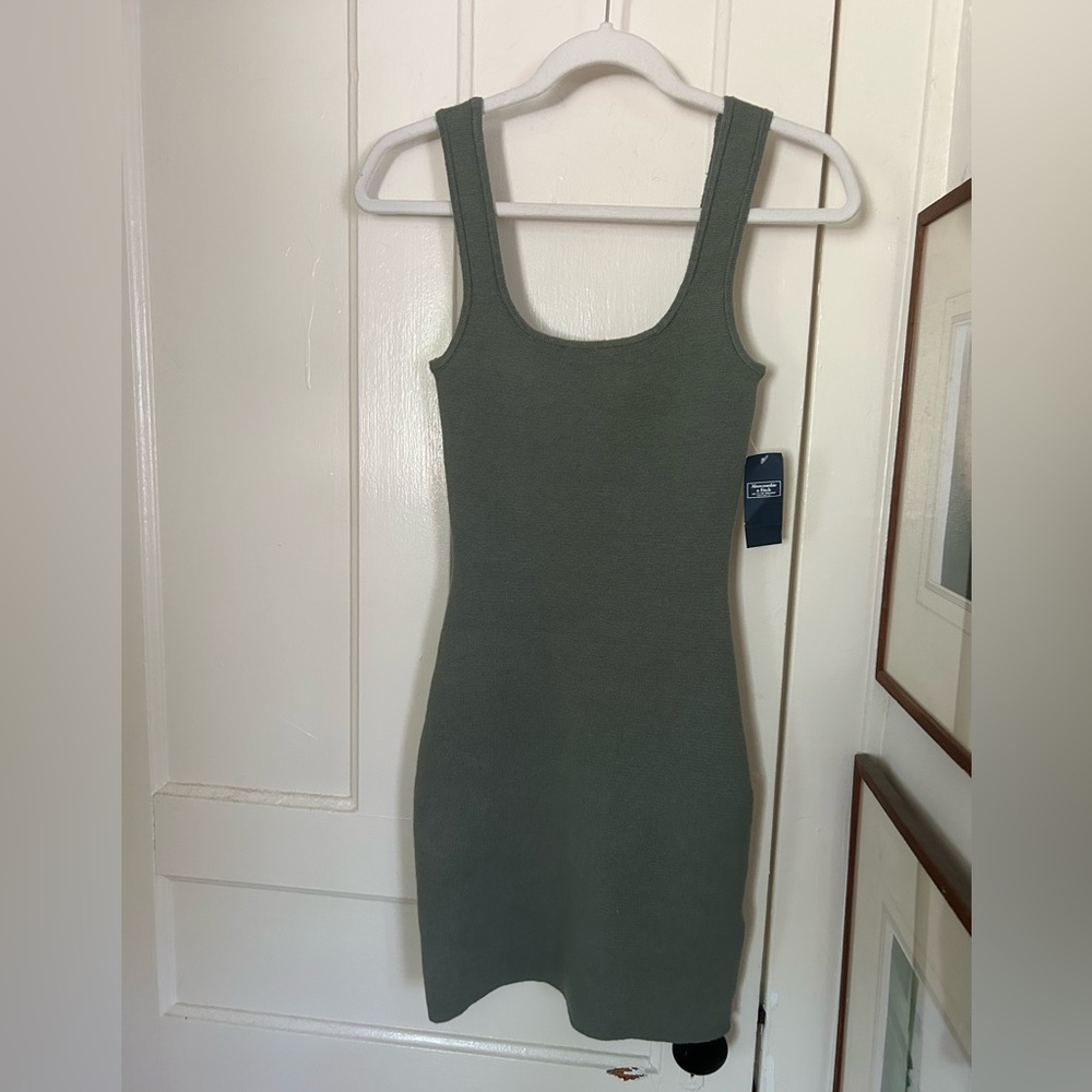 Abercrombie & Fitch Green Knit Mini Dress